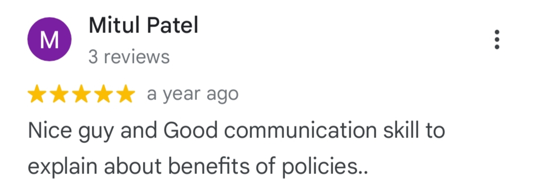 Google review screenshot from Mitul Patel